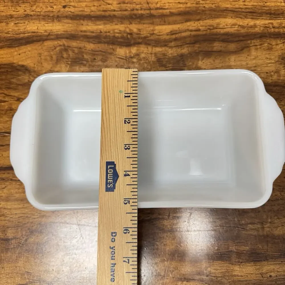 Fire King Star Glow Atomic Snowflake Loaf Pan 1.5 qt. Vintage Baking Dish